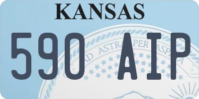 KS license plate 590AIP