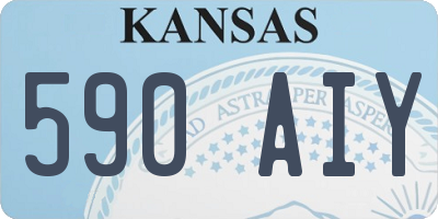 KS license plate 590AIY