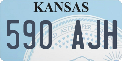 KS license plate 590AJH