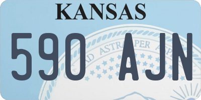 KS license plate 590AJN