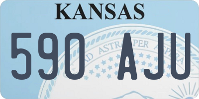 KS license plate 590AJU