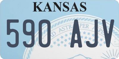 KS license plate 590AJV