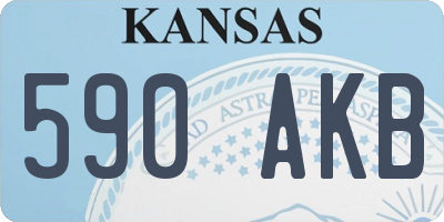 KS license plate 590AKB