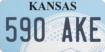 KS license plate 590AKE