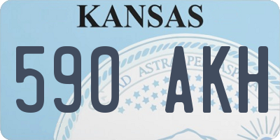 KS license plate 590AKH