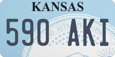 KS license plate 590AKI