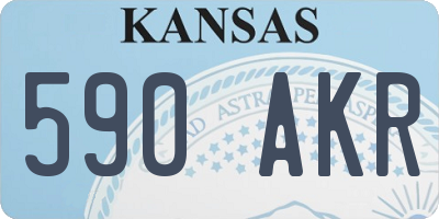KS license plate 590AKR