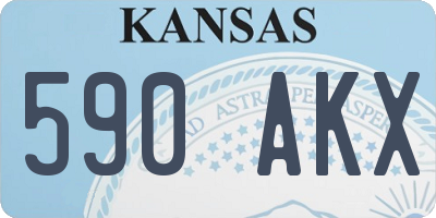 KS license plate 590AKX