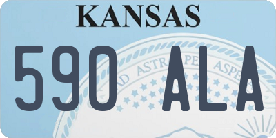 KS license plate 590ALA