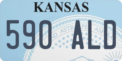KS license plate 590ALD