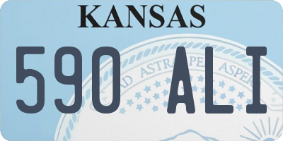 KS license plate 590ALI