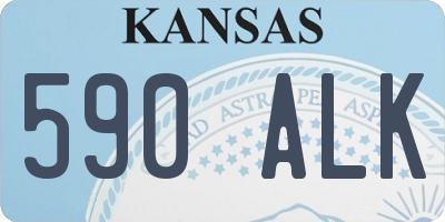 KS license plate 590ALK