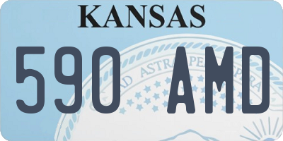 KS license plate 590AMD