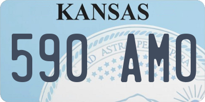 KS license plate 590AMO