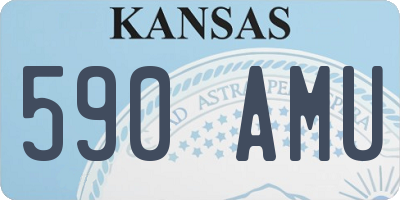 KS license plate 590AMU