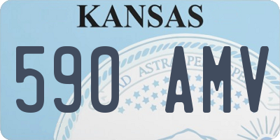 KS license plate 590AMV