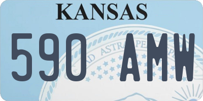 KS license plate 590AMW