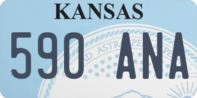 KS license plate 590ANA