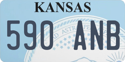KS license plate 590ANB