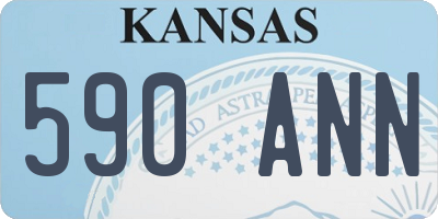 KS license plate 590ANN