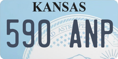 KS license plate 590ANP