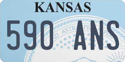 KS license plate 590ANS