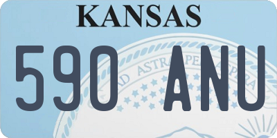 KS license plate 590ANU