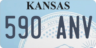 KS license plate 590ANV