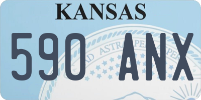 KS license plate 590ANX