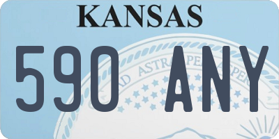 KS license plate 590ANY