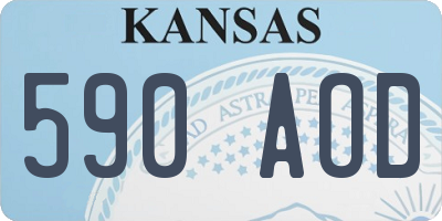 KS license plate 590AOD