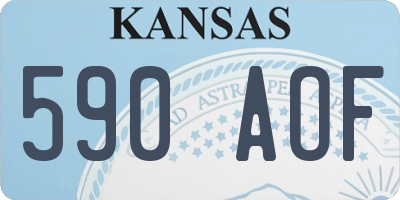 KS license plate 590AOF