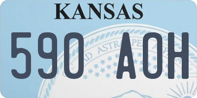 KS license plate 590AOH