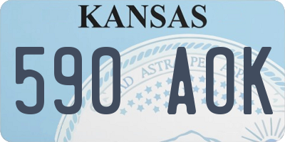 KS license plate 590AOK