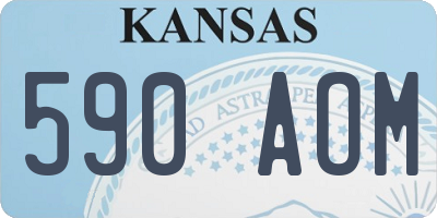 KS license plate 590AOM