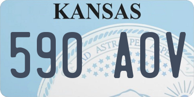 KS license plate 590AOV