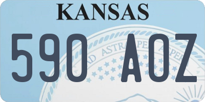 KS license plate 590AOZ