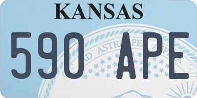 KS license plate 590APE