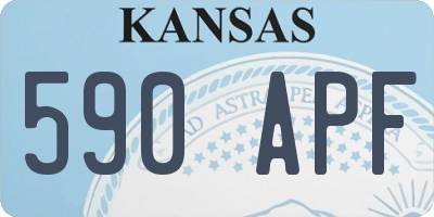 KS license plate 590APF