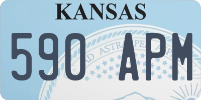 KS license plate 590APM