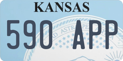 KS license plate 590APP