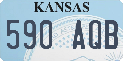 KS license plate 590AQB