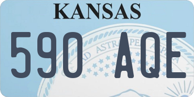 KS license plate 590AQE