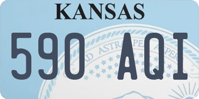 KS license plate 590AQI