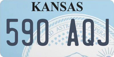 KS license plate 590AQJ
