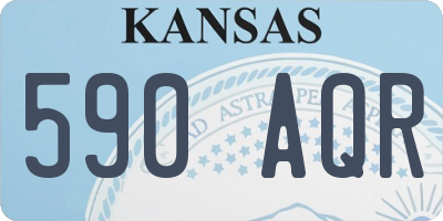 KS license plate 590AQR