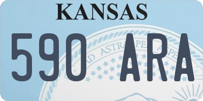 KS license plate 590ARA