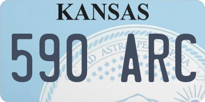 KS license plate 590ARC