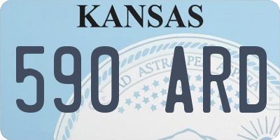 KS license plate 590ARD