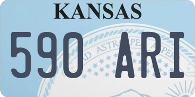 KS license plate 590ARI